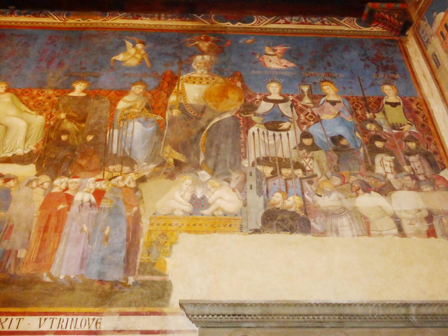Een van de fresco's van Ambrogio Lorenzetti