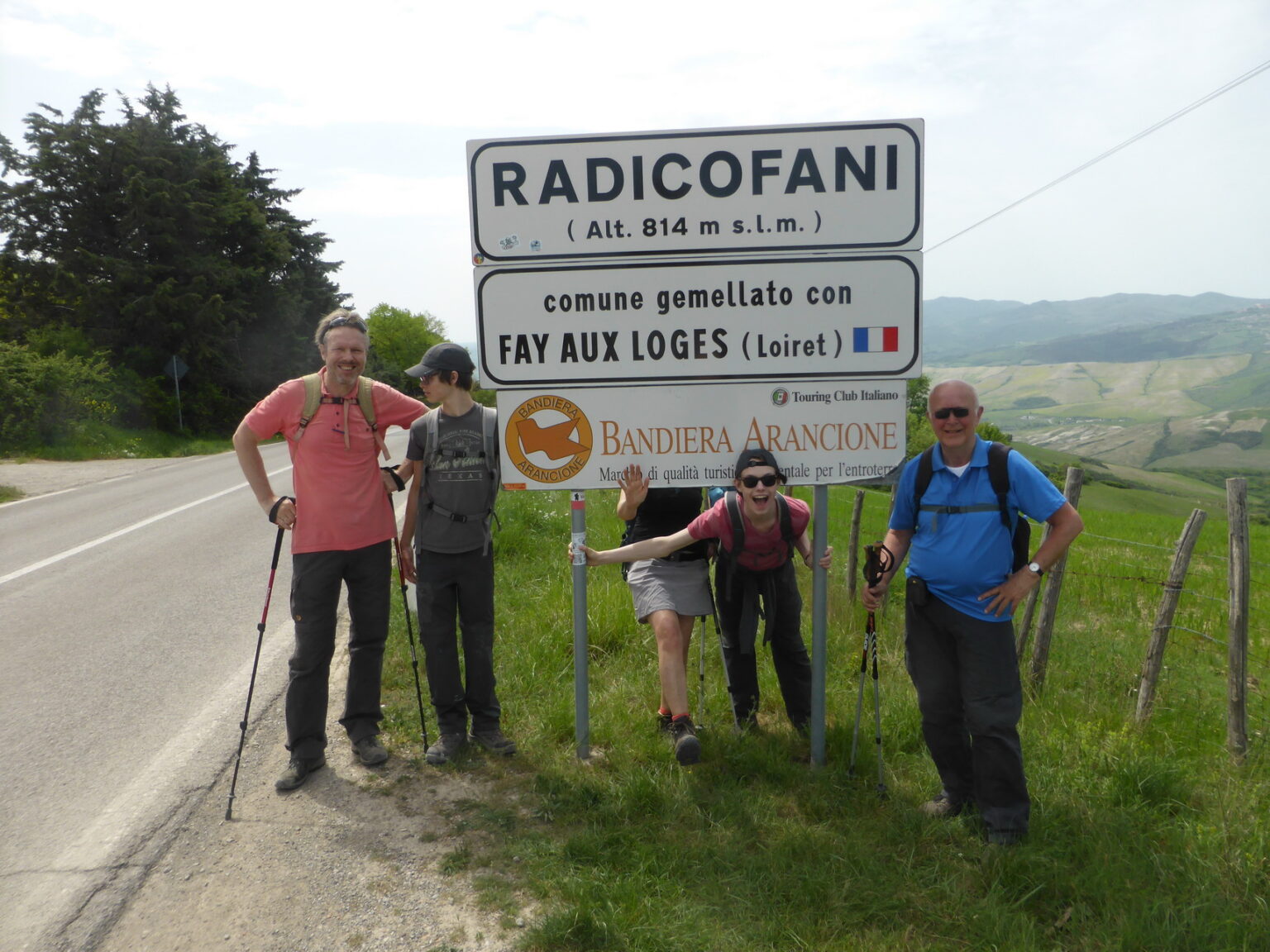 Radicofani is het hoogste punt van onze hele route.